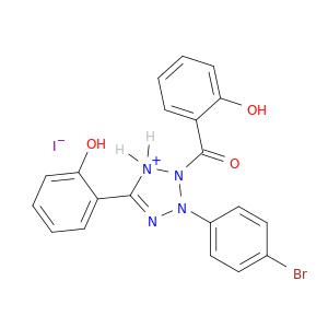 3-(4-BROMOPHENYL)-2-(2-HYDROXYBENZOYL)-5-(2-HYDROXYPHENYL)-2H-TETRAZOLIUM IODIDE