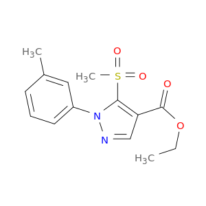 1H-Pyrazole-4-carboxylicacid, 1-(3-methylphenyl)-5-(methylsulfonyl)-, ethyl ester