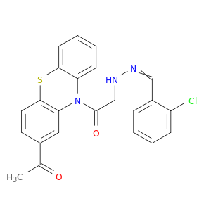 2-ACETYL-10-((((2-CHLOROPHENYL)METHYLENE)HYDRAZINYL)ACETYL)-10H-PHENOTHIAZINE