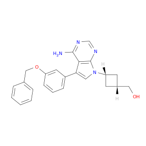 CYCLOBUTANEMETHANOL, 3-[4-AMINO-5-[3-(PHENYLMETHOXY)PHENYL]-7H-PYRROLO[2,3-D]PYRIMIDIN-7-YL]-, CIS-