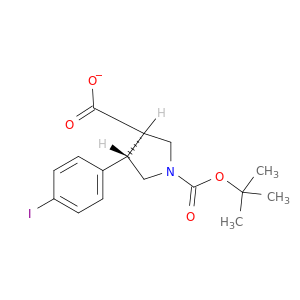 (3R,4S)-rel-1-(叔丁氧羰基)-4-(4-碘苯基)吡咯烷-3-甲酸