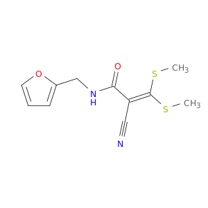 2-Propenamide, 2-cyano-N-(2-furanylmethyl)-3,3-bis(methylthio)-