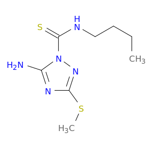 1H-1,2,4-Triazole-1-carbothioamide, 5-amino-N-butyl-3-(methylthio)-
