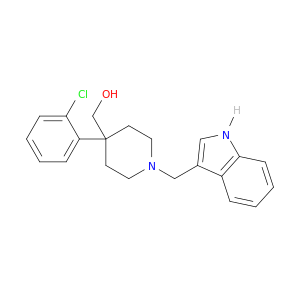 4-Piperidinemethanol, 4-(2-chlorophenyl)-1-(1H-indol-3-ylmethyl)-