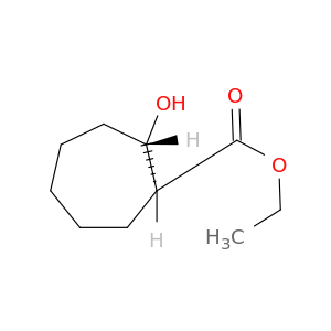 Cycloheptanecarboxylic acid, 2-hydroxy-, ethyl ester, (1S,2S)-