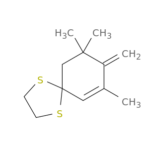 1,4-Dithiaspiro[4.5]dec-6-ene, 7,9,9-trimethyl-8-methylene-