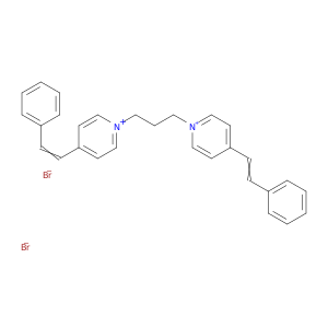 Pyridinium, 1,1'-(1,3-propanediyl)bis[4-(2-phenylethenyl)-, dibromide