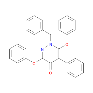 4(1H)-Pyridazinone, 3,6-diphenoxy-5-phenyl-1-(phenylmethyl)-