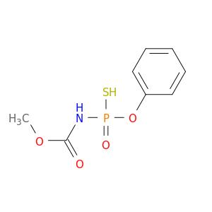Carbamic acid, (mercaptophenoxyphosphinyl)-, methyl ester
