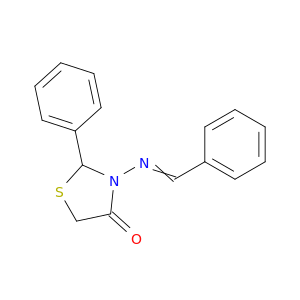 4-Thiazolidinone, 2-phenyl-3-[(phenylmethylene)amino]-