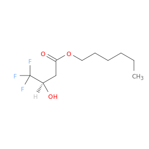 Butanoic acid, 4,4,4-trifluoro-3-hydroxy-, hexyl ester, (R)-