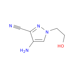 1H-Pyrazolecarbonitrile, amino-1-(2-hydroxyethyl)-