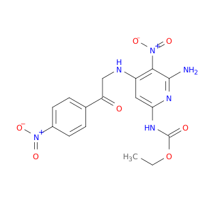ETHYL N-[6-AMINO-5-NITRO-4-[[2-(4-NITROPHENYL)-2-OXO-ETHYL]AMINO](PYRIDIN-2-YL)]CARBAMATE