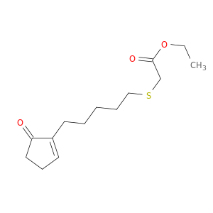 Acetic acid, [[5-(5-oxo-1-cyclopenten-1-yl)pentyl]thio]-, ethyl ester