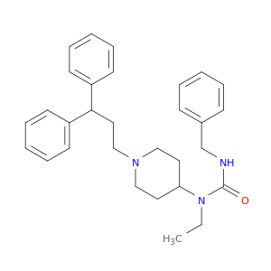 Urea, N-[1-(3,3-diphenylpropyl)-4-piperidinyl]-N-ethyl-N'-(phenylmethyl)-