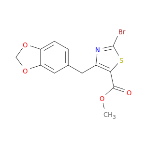 Methyl 4-(benzo[d][1,3]dioxol-5-ylmethyl)-2-bromothiazole-5-carboxylate