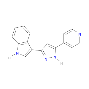 1H-Indole, 3-[5-(4-pyridinyl)-1H-pyrazol-3-yl]-