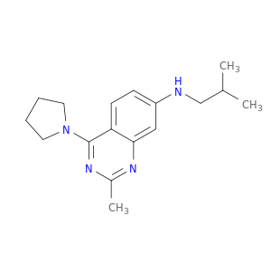 7-Quinazolinamine, 2-methyl-N-(2-methylpropyl)-4-(1-pyrrolidinyl)-