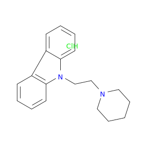 9H-Carbazole,9-[2-(1-piperidinyl)ethyl]-, hydrochloride (1:1)