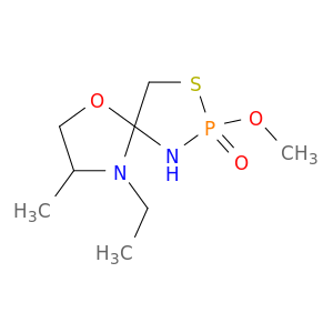 9-ethyl-2-methoxy-8-methyl-6-oxa-3-thia-1,9-diaza-2-phosphaspiro[4.4]nonane 2-oxide