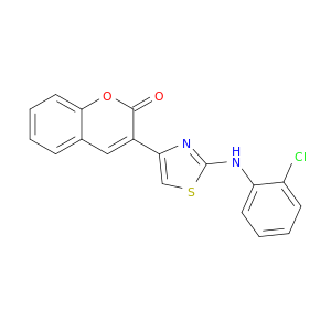 2H-1-Benzopyran-2-one, 3-[2-[(2-chlorophenyl)amino]-4-thiazolyl]-