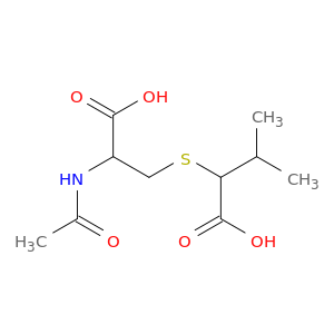 Butanoic acid, 2-[[2-(acetylamino)-2-carboxyethyl]thio]-3-methyl-