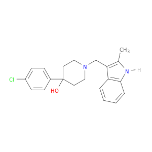 4-Piperidinol, 4-(4-chlorophenyl)-1-[(2-methyl-1H-indol-3-yl)methyl]-