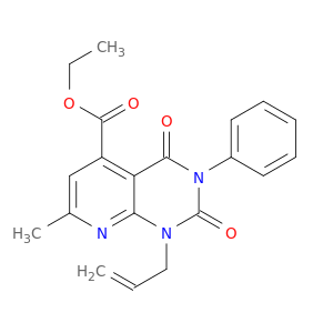 Pyrido[2,3-d]pyrimidine-5-carboxylicacid, 1,2,3,4-tetrahydro-7-methyl-2,4-dioxo-3-phenyl-1-(2-propen-1-yl)-, ethylester