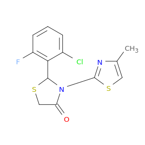 4-Thiazolidinone, 2-(2-chloro-6-fluorophenyl)-3-(4-methyl-2-thiazolyl)-