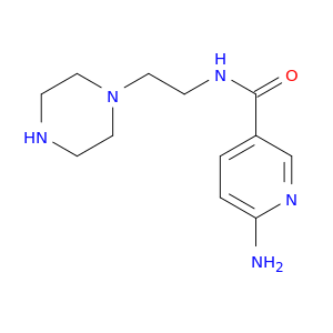 3-Pyridinecarboxamide, 6-amino-N-[2-(1-piperazinyl)ethyl]-