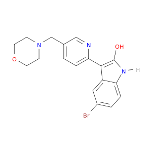 1H-INDOL-2-OL, 5-BROMO-3-[5-(4-MORPHOLINYLMETHYL)-2-PYRIDINYL]-