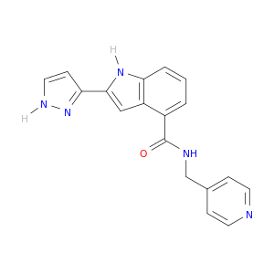 1H-Indole-4-carboxamide, 2-(1H-pyrazol-3-yl)-N-(4-pyridinylmethyl)-