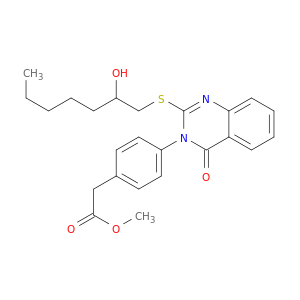 Benzeneacetic acid,4-[2-[(2-hydroxyheptyl)thio]-4-oxo-3(4H)-quinazolinyl]-, methyl ester