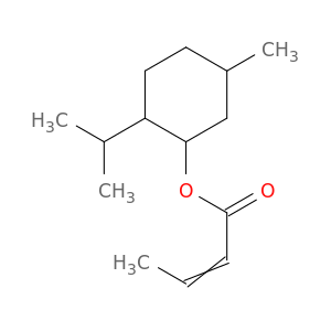 2-Butenoic acid, 5-methyl-2-(1-methylethyl)cyclohexyl ester