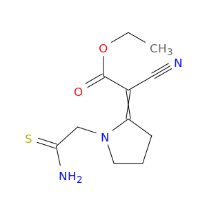 Acetic acid,2-[1-(2-amino-2-thioxoethyl)-2-pyrrolidinylidene]-2-cyano-, ethyl ester