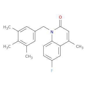 2(1H)-Quinolinone, 6-fluoro-4-methyl-1-[(3,4,5-trimethylphenyl)methyl]-