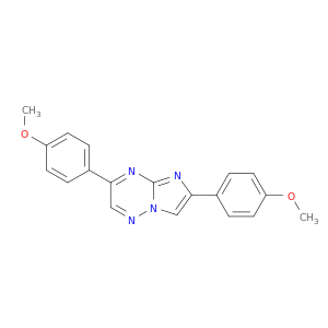 Imidazo[1,2-b][1,2,4]triazine, 3,6-bis(4-methoxyphenyl)-