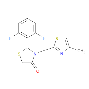 4-Thiazolidinone, 2-(2,6-difluorophenyl)-3-(4-methyl-2-thiazolyl)-