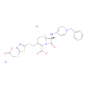 sodium (6R,7R)-7-[(1-benzylpyridin-4-yl)amino]-3-[[5-(carboxylatomethylsulfanyl)-1,3,4-thiadiazol-2-yl]sulfanylmethyl]-8-oxo-5-thia-1-azabicyclo[4.2.0]oct-2-ene-2-carboxylate