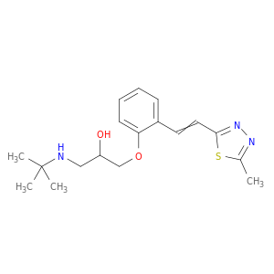 2-Propanol,1-[(1,1-dimethylethyl)amino]-3-[2-[2-(5-methyl-1,3,4-thiadiazol-2-yl)ethenyl]phenoxy]-