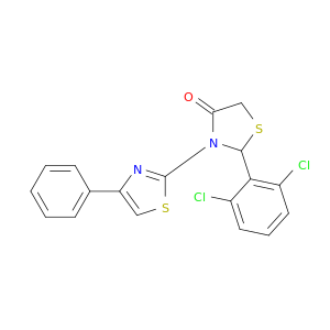 4-Thiazolidinone, 2-(2,6-dichlorophenyl)-3-(4-phenyl-2-thiazolyl)-