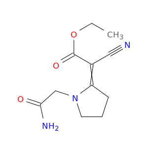 Acetic acid,2-[1-(2-amino-2-oxoethyl)-2-pyrrolidinylidene]-2-cyano-, ethyl ester