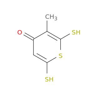 4H-Thiopyran-4-one, 2,6-dimercapto-3-methyl-