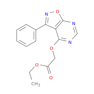 Acetic acid, [(3-phenylisoxazolo[5,4-d]pyrimidin-4-yl)oxy]-, ethyl ester