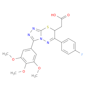 7H-1,2,4-Triazolo[3,4-b][1,3,4]thiadiazine-7-aceticacid, 6-(4-fluorophenyl)-3-(3,4,5-trimethoxyphenyl)-