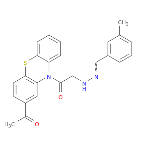 2-ACETYL-10-((((3-METHYLPHENYL)METHYLENE)HYDRAZINYL)ACETYL)-10H-PHENOTHIAZINE
