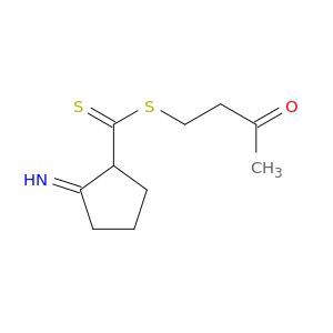 Cyclopentanecarbodithioic acid, 2-imino-, 3-oxobutyl ester
