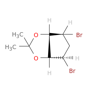 4H-Cyclopenta-1,3-dioxole,4,6-dibromotetrahydro-2,2-dimethyl-, (3aR,4R,6S,6aS)-rel-