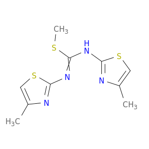 Carbamimidothioic acid, N,N'-bis(4-methyl-2-thiazolyl)-, methyl ester