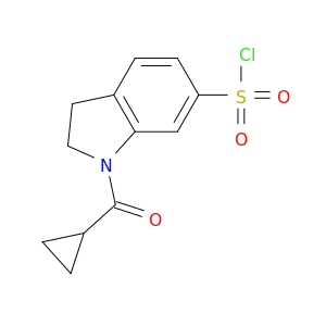 1-Cyclopropanecarbonyl-2,3-dihydro-1H-indole-6-sulfonyl chloride